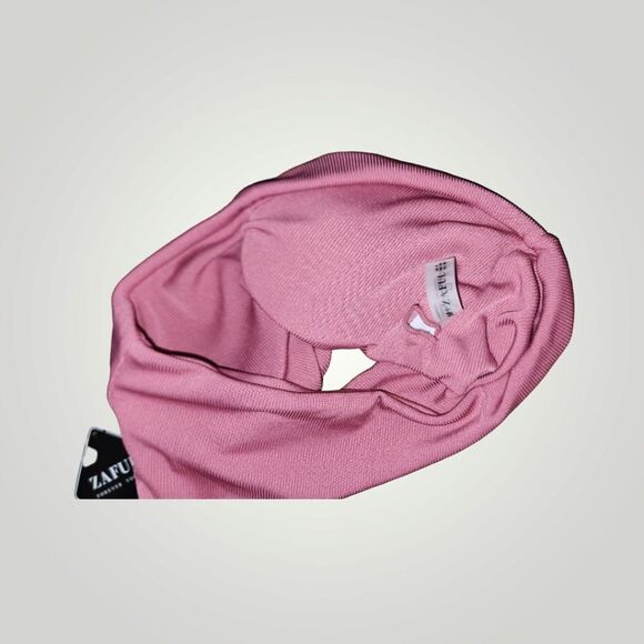 Zaful pink ribbed one should bikini set Medium - Picture 12 of 12